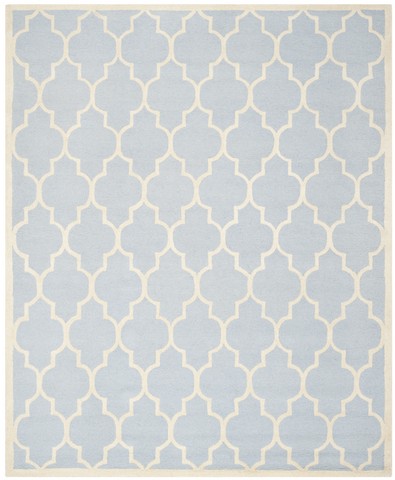 CAM134A-1216 Cambridge Hand Tufted Rectangle Rug- Light Blue - Ivory- 11 ft. 6 in. x 16 ft -  Safavieh