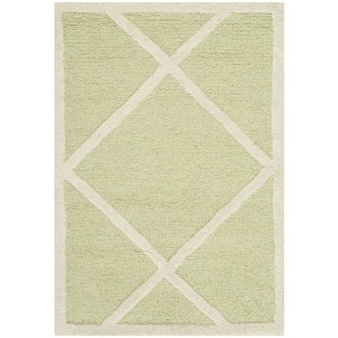 Picture of Safavieh CAM136B-2 Cambridge Hand Tufted Accent Rug- Light Green - Ivory- 2 x 3 ft.