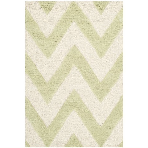 Picture of Safavieh CAM139B-2 Cambridge Hand Tufted Accent Rug- Light Green - Ivory- 2 x 3 ft.