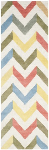 Picture of Safavieh CAM580D-28 Cambridge Hand Tufted Runner Rug- IVORY - MULTI- 2 ft. 6 in. x 8 ft.