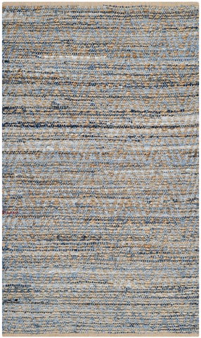 Picture of Safavieh CAP350A-2 Cape Cod Hand WOVEN Accent Rug- Natural - Blue- 2 x 3 ft.