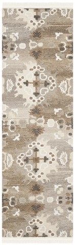 NKM318A-212 Natural Kilim Hand Woven Flat Weave Runner Rug- Grey - Multi- 2 ft. 3 in. x 12 ft -  Safavieh