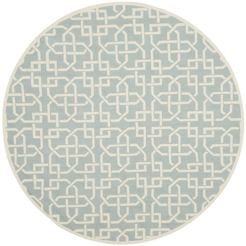 Picture of Safavieh NPT441B-6R Newport Hand Hooked Round Rug&#44; Light Blue - White&#44; 6 x 6 ft.