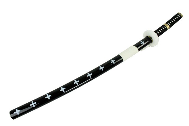 Picture of 8926 Black & White Collectible Katana Samurai Sword with Cross Design&#44; 4 x 20 in.