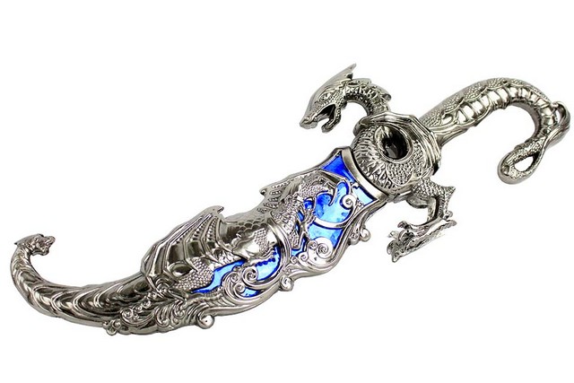 Picture of 8970 Collectible Fantasy Blue Dragon Dagger&#44; 17 in.