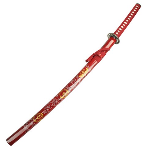 Picture of 8934 Red Collectible Katana Samurai Sword with Flower Design&#44; 40.5 in.