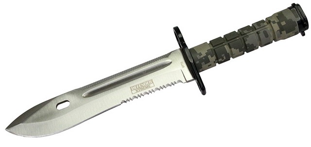 Picture of 6773 Digital Woodland Camo Bayonet Hunting Knife with Sheath&#44; 13 in.