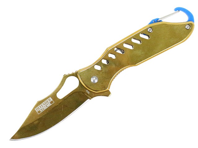 Picture of 9272 Defender Xtreme Spring Assisted Reflective Gold Knife with Keychain Clip&#44; 6.5 in.