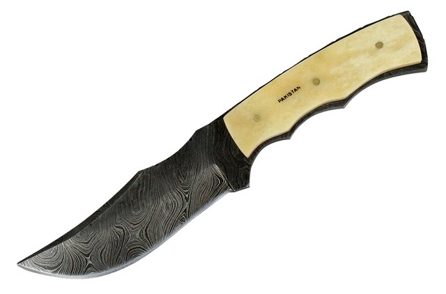 Picture of 5661 The Bone Edge Full Tang Damascus Knife with Bone Handle&#44; 8.25 in.