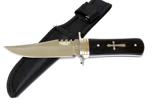 Picture of 8150 Defender Xtreme Hunting Knife Full Tang Stainless Steel Blade with Wood Handle&#44; 8 in.