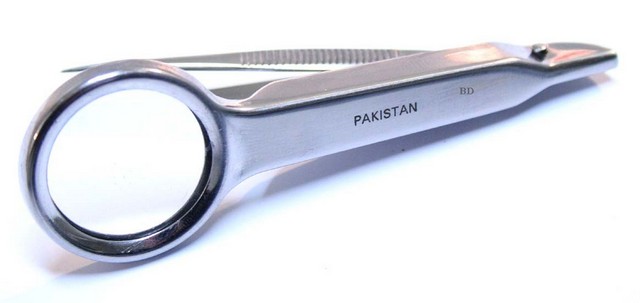 Picture of 10221 New Fine Point Tweezer with Magnifying Glass Stainless Steel&#44; 3.5 in.