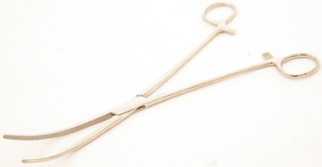Picture of 847-CV Curved End Forceps Stainless Steel&#44; 10 in.
