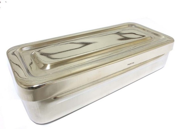 Picture of 12129 Surgical Instruments Box Stainless Steel High Quality&#44; 7 in. x 3 in. x 15 in.