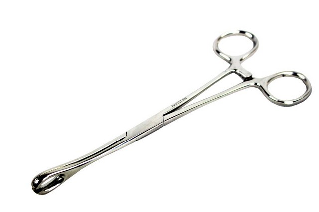 Picture of 12171 Sponge Clamp-slotted Forceps Surgical Body Piercing Instruments&#44; 7.5 in.