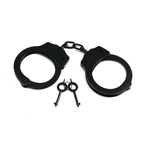 Picture of 528 Black Colored Chained Heavy Duty Handcuffs