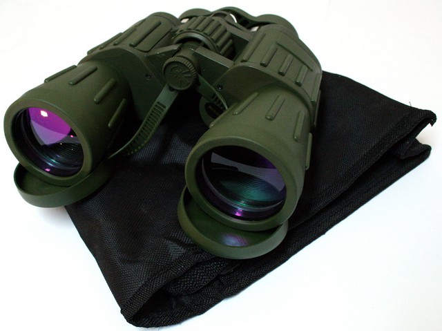 Picture of 1208 Green Army Binoculars with Bag- 60 x 50