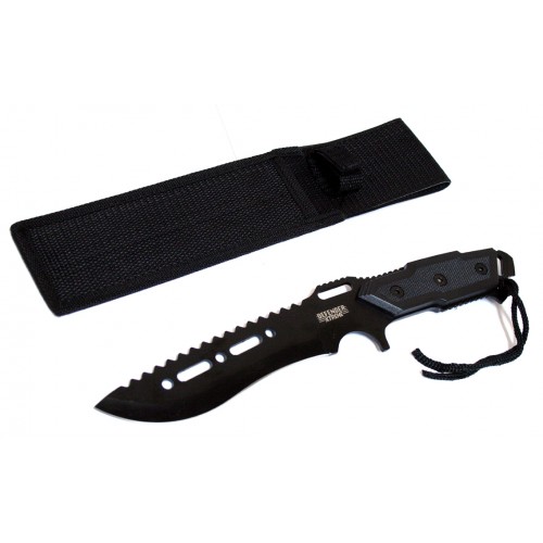 Picture of 6702 Full Tang Black Blade Combat Ready Hunting Knife with Sheath&#44; 12 in.