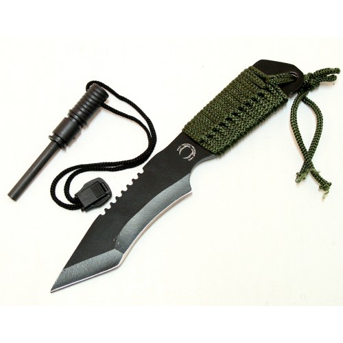 Picture of 5736 Hunting Knife Carbon Steel Blade String Wrapped Handle&#44; 7 in.
