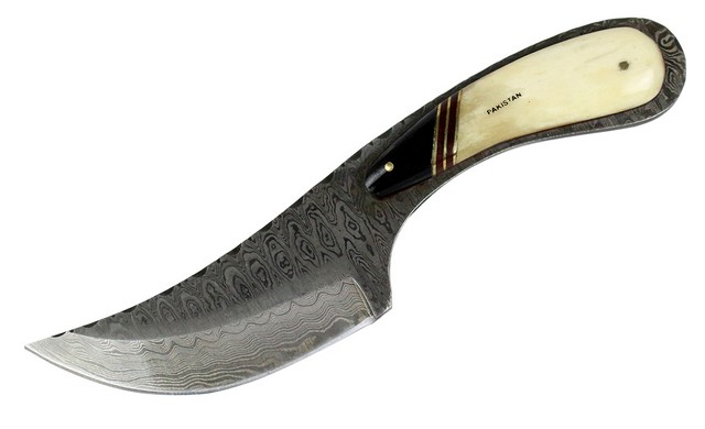 Picture of 5663 Damascus Skinner Knife Bone Handle Series Leather Sheath&#44; 8.5 in.