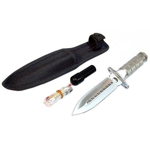 Picture of 6430 Silver Survival Knife with Survival Kit & Sheath&#44; 8 in.