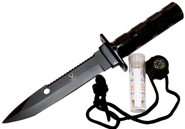 Picture of 5818 Black Blade Survival Knife with Sheath Heavy Duty&#44; 10.5 in.