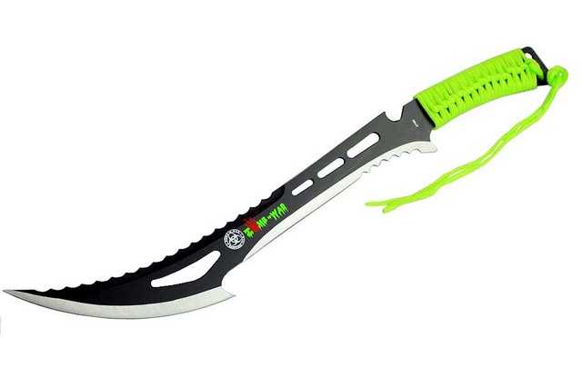 Picture of 6758 Full Tang Zombiewar Hunting Sword with Green Handle & Sheath&#44; 24 in.