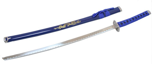 Picture of 2203D Blue Japanese Samurai Sword Ninja Stand&#44; 40 in.