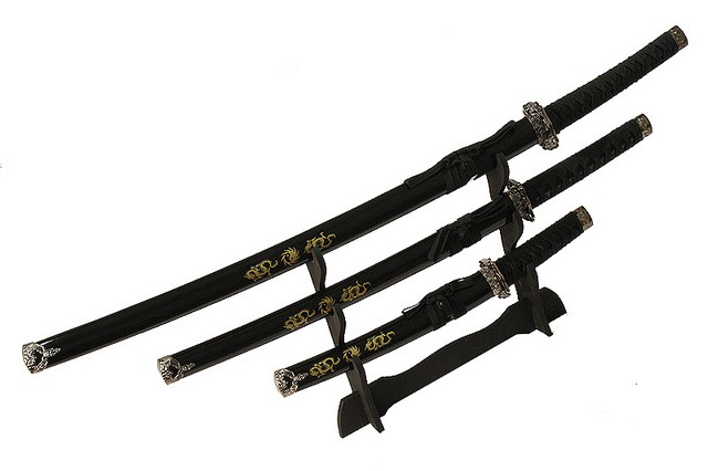 Picture of 5278 Black Ying Yang Symbol Wholesale Sword Set