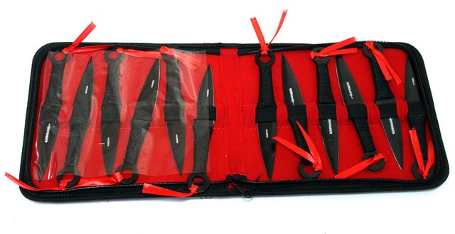 Picture of 5239 Black Throwing Knives with Carrying Case&#44; 6.5 in.