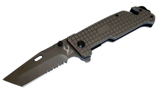 Picture of 6808 The Bone Edge Collection Grey Folding Knife with Belt Clip&#44; 8.5 in.