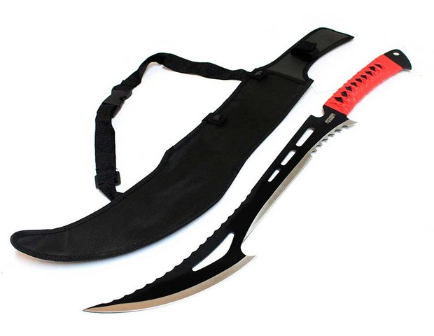 Picture of 6780 Full Tang Hunting Sword with Red Handle & Sheath&#44; 24 in