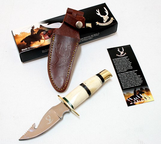 Picture of 5657 Skinner Knife Bone Handle Hunting Knife with Hook Sharp&#44; 9 in