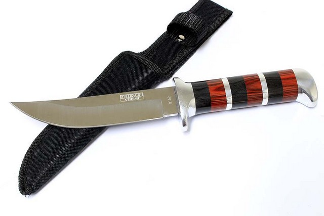 Picture of 8152 Defender Xtreme Hunting Knife Stainless Steel Blade with Wood Handle&#44; 10 in.