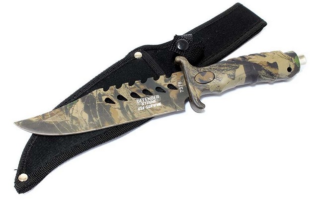 Picture of 7378 Fixed Blade Camouflage Hunting Knife Stainless Steel&#44; 10.5 in.