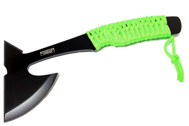 Picture of 7608 Full Tang Hunting Axe Stainless Steel Blade Green Nylon Handle with Sheath&#44; 9 in.