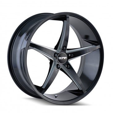 3270-8812B35 5-120 PCD Tr70 Black Milled Spokes Wheel