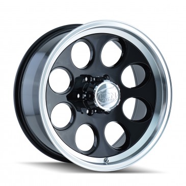 8-165.1 PCD Black Machined Lip Wheel