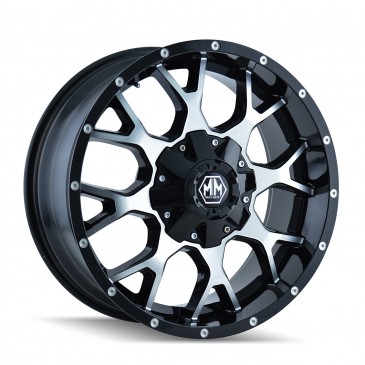 Mayhem Warrior 8015 Gloss Black Machined Wheels (244381)