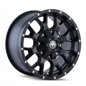 8015-2978MB 8-180 PCD Warrior Matte Black Wheel