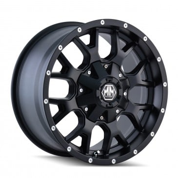 8015-8937MB18 6-139.7- 6-135 PCD Warrior Matte Black Wheel