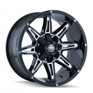 6-139.7- 6-135 PCD Rampage Black Milled Spokes Wheel
