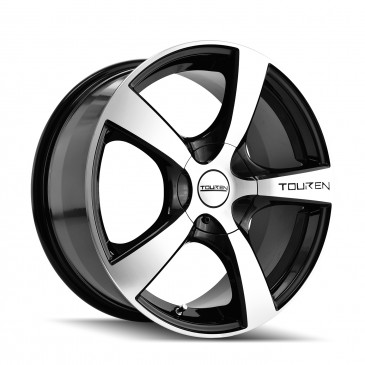 5-100- 5-114.3 PCD Tr9 Black Machined Face & Machined Lip Wheel