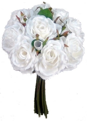 Picture of Admired by Nature GPB0115-WHITE Artificial Rose Bouquets&#44; White