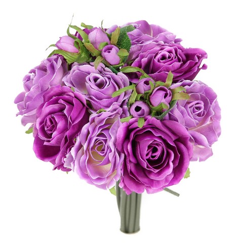 Picture of Admired by Nature GPB0115-CERISE MIX Artificial Rose Bouquets&#44; Cerise Mix