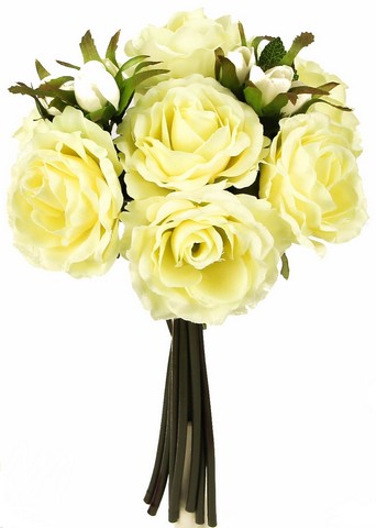 Picture of Admired by Nature GPB0115-SOFT YW Artificial Rose Bouquets&#44; Soft Yellow