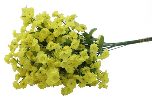 Picture of Admired by Nature AJ331-YELLOW Artificial Full Blooming Baby Breath Flowers Spray&#44; Yellow