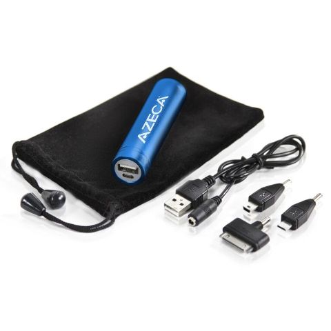 Azeca D422-BL PowerTube 2800 Portable Charger, Blue