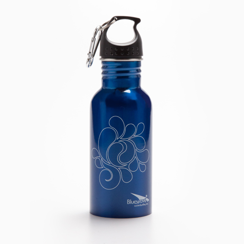 Picture of Bluewave Lifestyle PKSB50B-Blue BPA Free Stainless Steel Droplet Sports Bottle&#44; Navy Blue - 17 oz