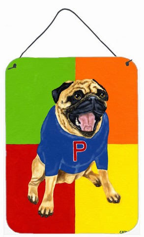 Go Team Varsity Pug Wall or Door Hanging Prints