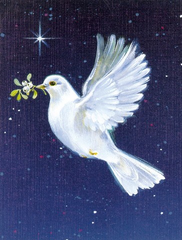 Peace Dove with the Olive Branch Flag Canvas House Size